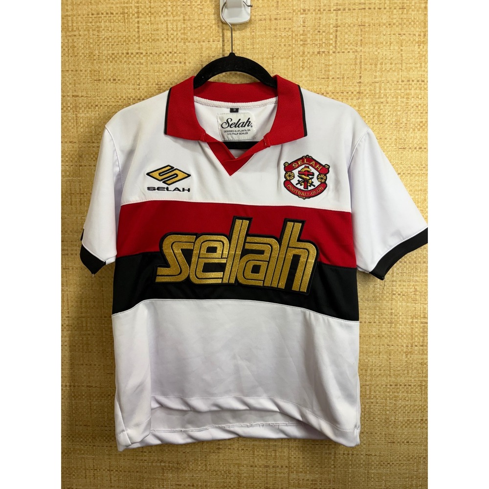 Selah Football Club Soccer Jersey Atlanta Philip Bowles White Red Black Small